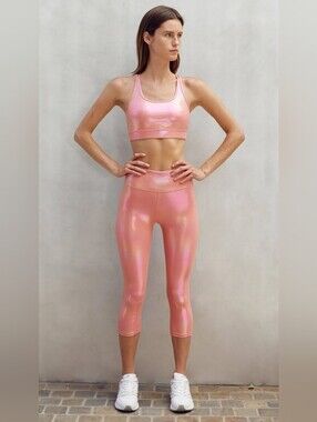 NWT!Pink Barbie Yoga Women's Y2k Pilates Workout Bra Fitness Outdoor Top Medium
